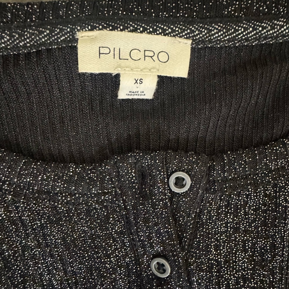 Pilcro by Anthropologie Andie Ribbed Spotlight Henley Size XS - Picture 8 of 9
